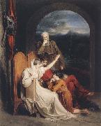 Richard Westall Queen Judith reciting to Alfred the Great (mk47) Germany oil painting artist